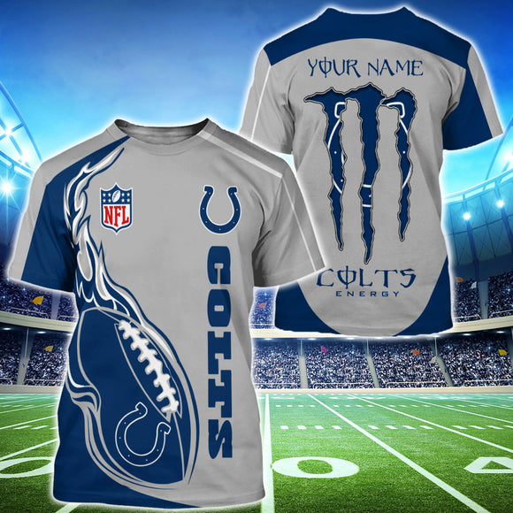 18% OFF Monster Energy Indianapolis Colts T Shirts Men Custom Name
