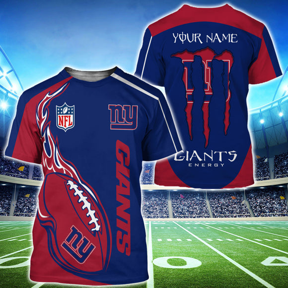 18% OFF Monster Energy New York Giants T Shirts Men Custom Name