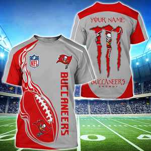 18% OFF Monster Energy Tampa Bay Buccaneers T Shirts Men Custom Name