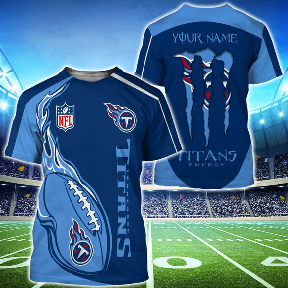 18% OFF Monster Energy Tennessee Titans T Shirts Men Custom Name