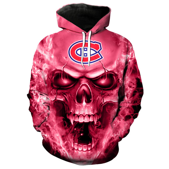Montreal Canadianiens Hoodies Skull Smoke