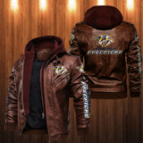 Nashville Predators Leather Jacket With Hood