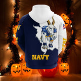 Navy Midshipmen Hoodies Mascot Printed