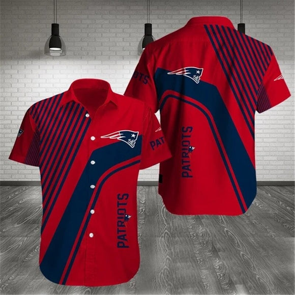 New England Patriots Hawaiian Shirts Pattern Stripe
