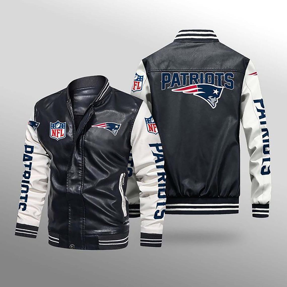 30% OFF The Best Men's New England Patriots Leather Jacket For Sale – 4 ...
