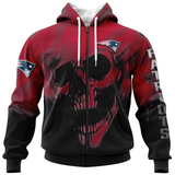 15% OFF Best New England Patriots Skull Hoodies Custom Name & Number