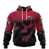 15% OFF Best New England Patriots Skull Hoodies Custom Name & Number