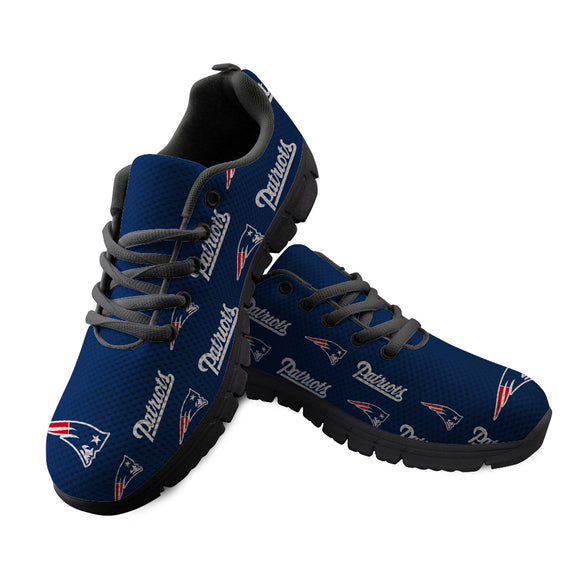 New England Patriots Sneakers Repeat Print Logo Low Top Shoes