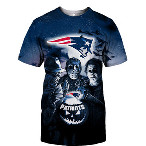 New England Patriots T shirt 3D Halloween Horror Night T shirt