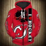 New Jersey Zip Up Hoodie Heart Beats