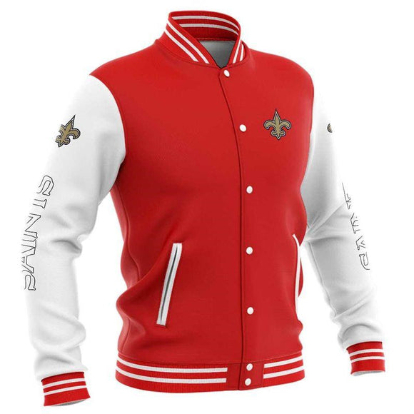 New Orleans Saints Baseball Jackets For Men-jacket-4 Fan Shop