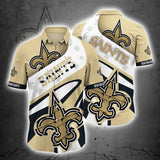 New Orleans Saints Button Up Shirt Short Sleeve Big Logo