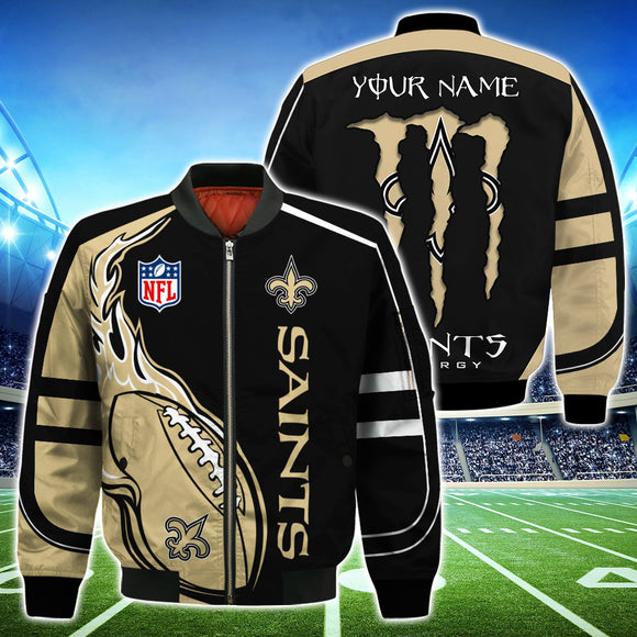 20% OFF New Orleans Saints Jackets Mens Monter Energy Custom Name