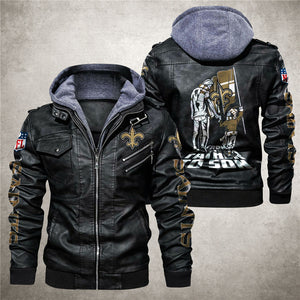 New Orleans Saints Leather Jacket From Father To Son