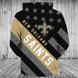 New Orleans Saints Zipper Hoodies Striped Banner