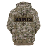 New Orleans Saints Camouflage Hoodie 3D Printed