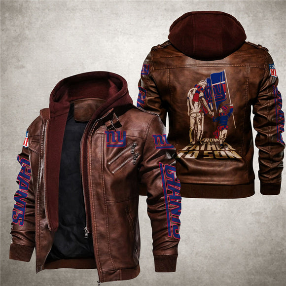 New York Giants Leather Jacket From Father To Son