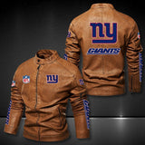 New York Giants Leather Jacket Winter Coat