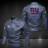New York Giants Leather Jacket Winter Coat