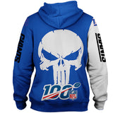 New York Giants Men's Hoodie Skull Printed