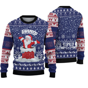 New York Giants Sweatshirt Christmas Funny Santa Claus