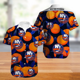 New York Islanders Hawaiian Shirt Button Up