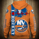 New York Islanders Zip Up Hoodie Heart Beats