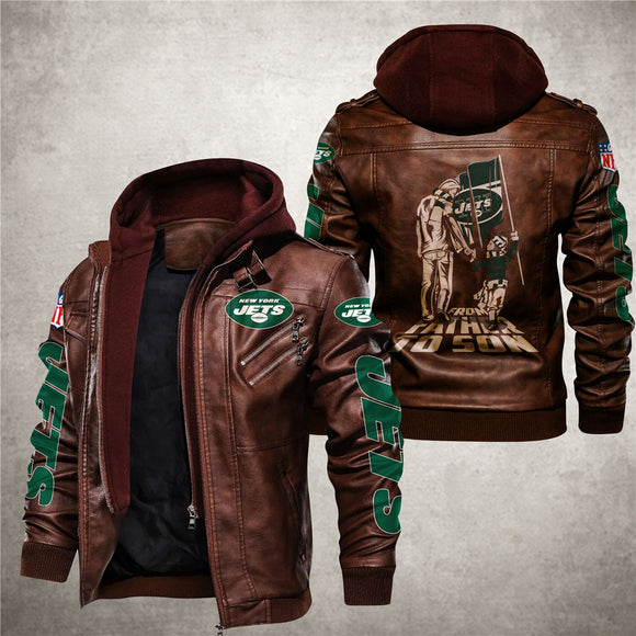New York Jets Leather Jacket From Father To Son