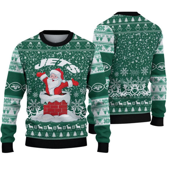 New York Jets Sweatshirt Christmas Funny Santa Claus