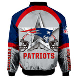 New England Patriots Bomber Jacket Graphic Player Running