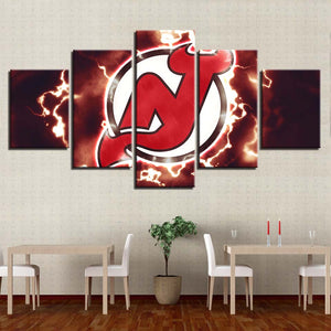 New Jersey Devils Wall Art Thunder For Living Room Bedroom Wall Decor