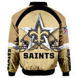 New Orleans Saints Bomber Jacket Graphic Player Running