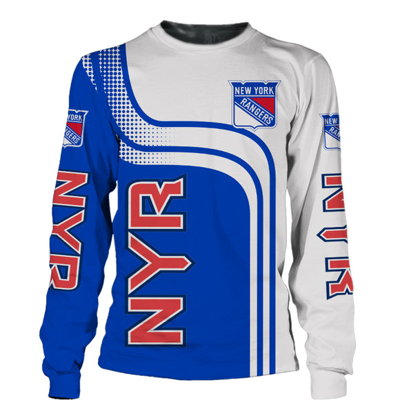 New York Rangers Crew Neck Sweatshirt 3D Long Sleeve