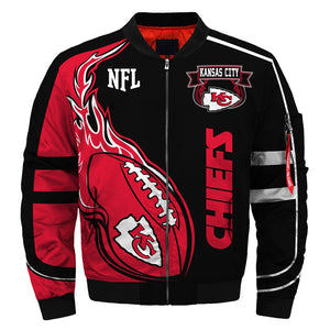 Newest NFL Bomber Jacket Custom Kansas City Chiefs Jacket Cheap