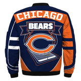 Newest Design 2019 NFL Bomber Jacket Custom Men's Chicago Bears Jacket For Sale