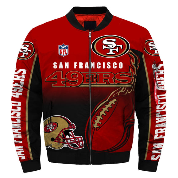 Newest Design 2019 NFL Bomber Jacket Custom San Francisco 49ers Jacket Cheap