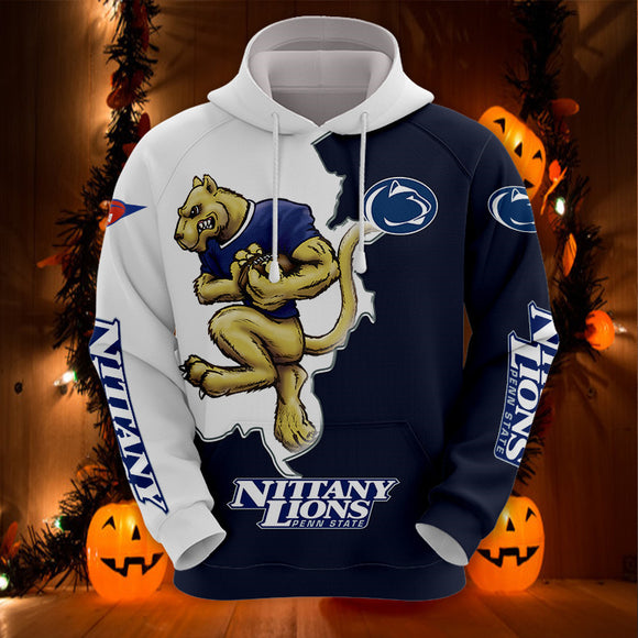 Nittany Lions Penn State Hoodies Mascot Printed