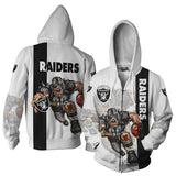 Oakland Raiders Men's Hoodies Mascot 3D Ultra Cool