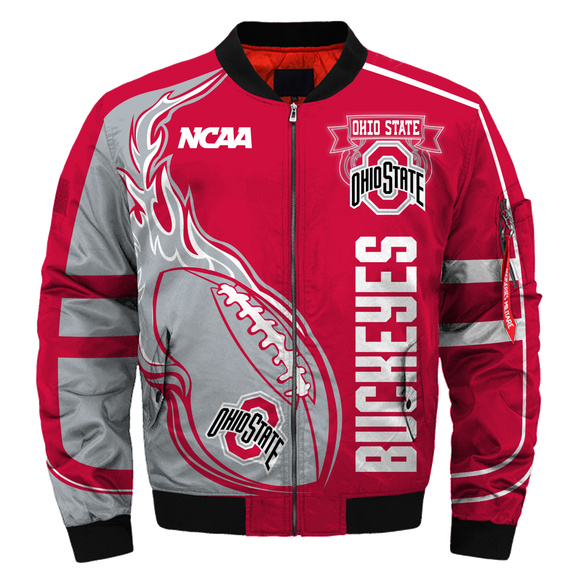 20% OFF Men's Ohio State Buckeyes Jacket 3D Printed Plus Size 4XL 5XL
