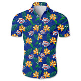 Oklahoma City Thunder Hawaiian Shirt Small Flowers