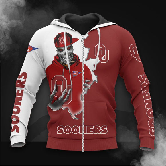 Buy Oklahoma Sooners Skull Hoodies - Get 20% OFF Now