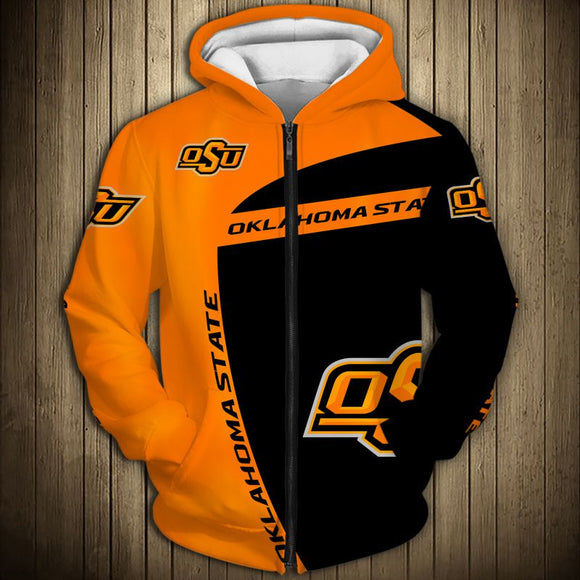 Up To 20% OFF Oklahoma State Cowboys Zip Up Hoodie 3D