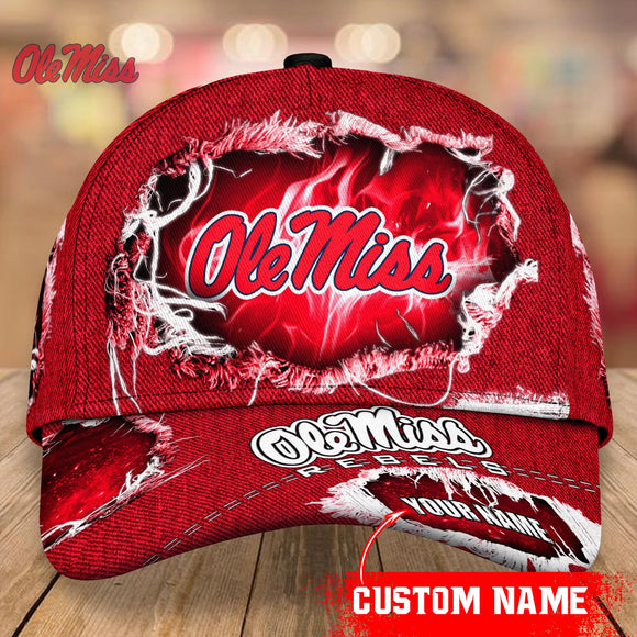 Lowest Price Ole Miss Rebels Baseball Caps Custom Name