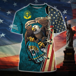 15% OFF One Nation Under God Jacksonville Jaguars Tee shirt