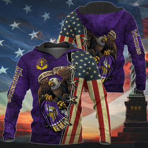 20% OFF One Nation Under God Minnesota Vikings Hoodie Full Zip Hoodies