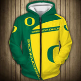 Up To 20% OFF Oregon Ducks Zip Up Hoodie 3D 