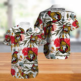 Ottawa Senators Hawaiian Shirt Big Floral Button Up