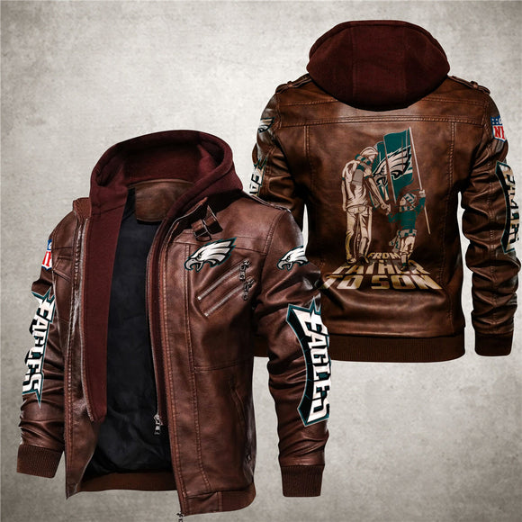 Philadelphia Eagles Leather Jacket From Father To Son