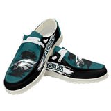 Philadelphia Eagles Moccasin Slippers - Hey Dude Shoes Style