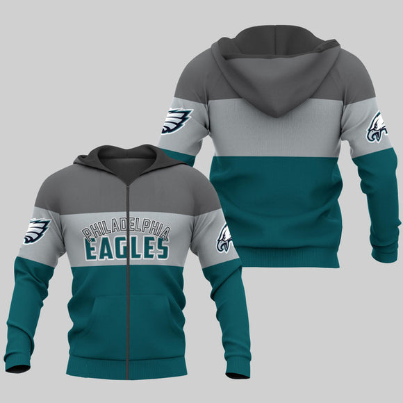 20% OFF Philadelphia Eagles Zip Up Hoodies Extreme Pullover Hoodie 3D